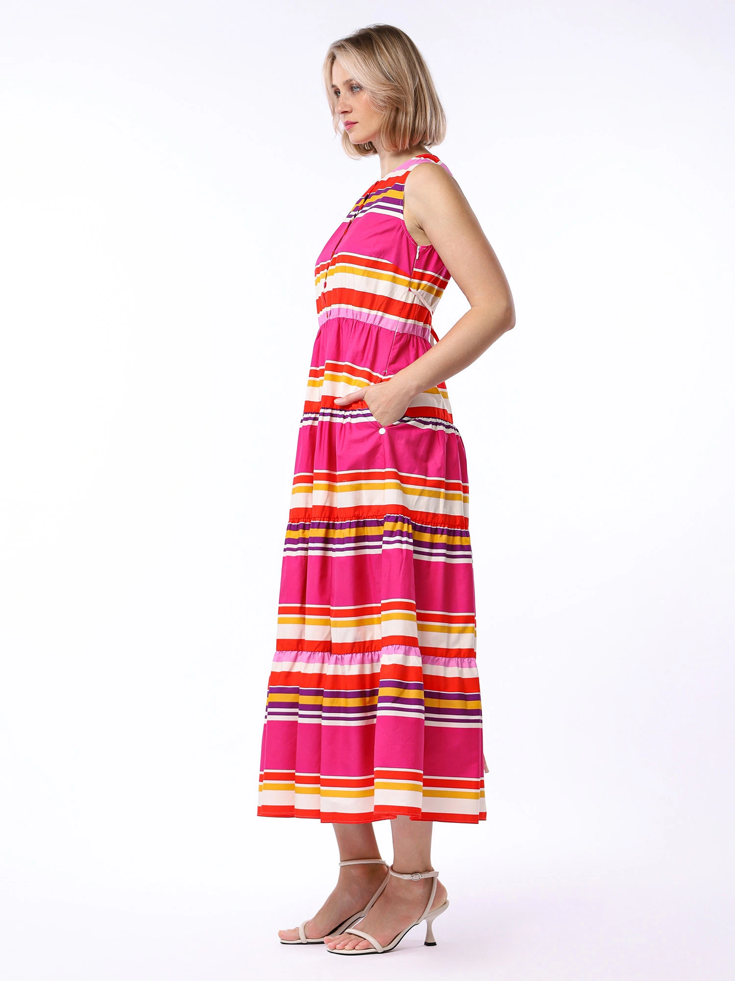 Платье из натурального хлопка с принтом